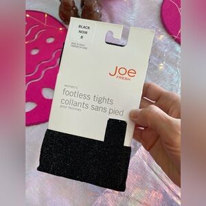 Women’s Joe Brand Black Sparkly Footless Tights (size 8)